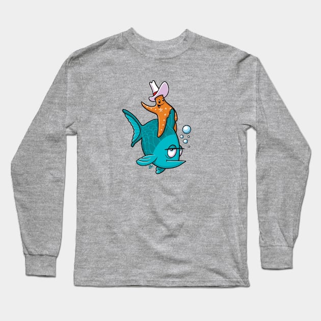 Starfish Cowboy Long Sleeve T-Shirt by BeeKay Designs